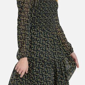 NWT Sam Edelman Long Sleeve Floral Smocked Dress